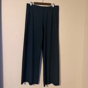 COS Green Pleated High Waist Wide Leg Flare Pants NWT Size Lg